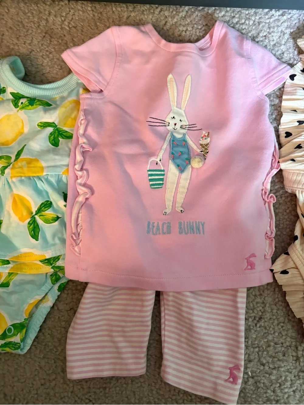3 girls outfits size 6-9 months - two are NWT